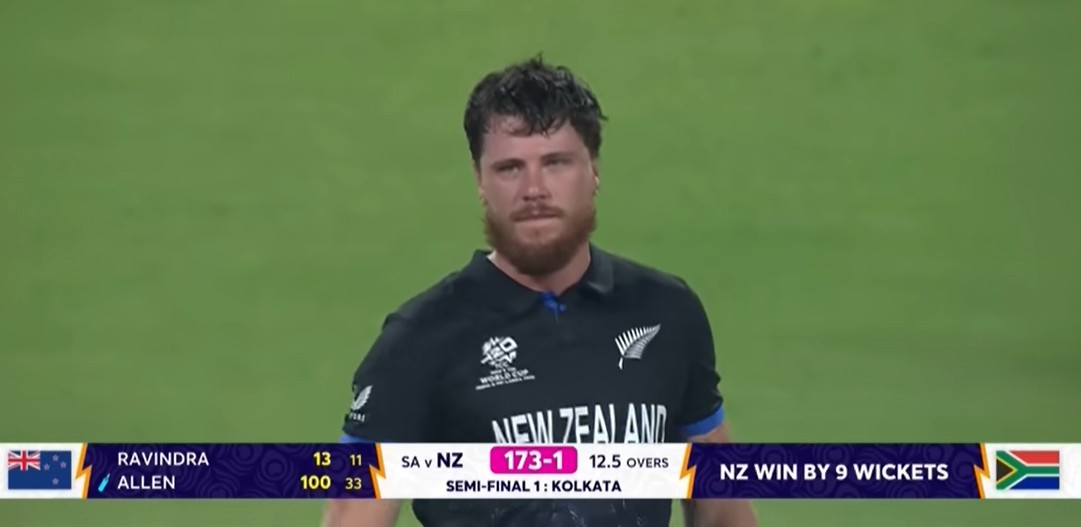 2026 t20 वर्ल्ड के सेमी फाइनल में न्यूजीलैंड के विस्फोटक बल्लेबाजी Finn Allen के तूफानी शतक के आगे दक्षिण अफ्रीका ढेर